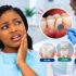 Cracked tooth treatment showing a dentist examining a damaged tooth and discussing restorative options